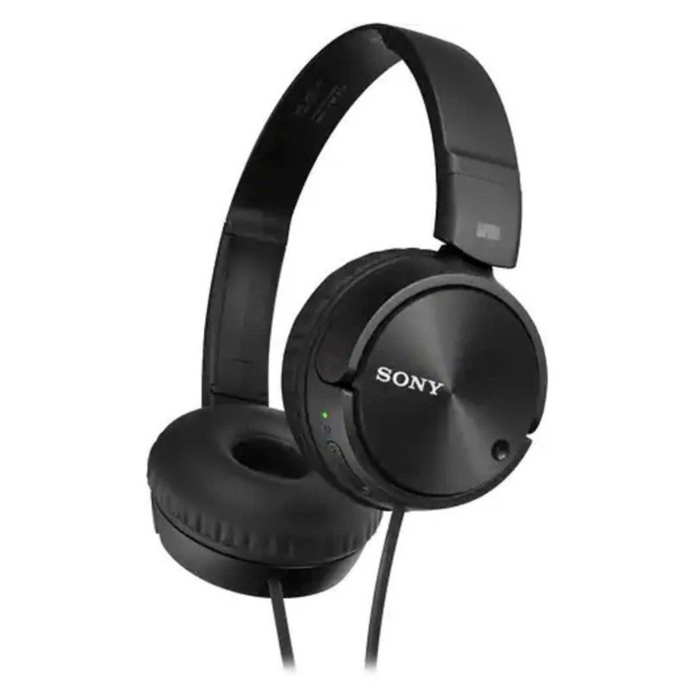 Sony MDR-ZX110NC Noise Cancelling Wired 3.5mm On-Ear Headphones Black Y2K Travel